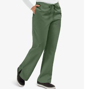 CHEROKEE WORKWEAR MEDICAL SCRUB PANTS Womens Size XS Style 4101 Drawstring Olive